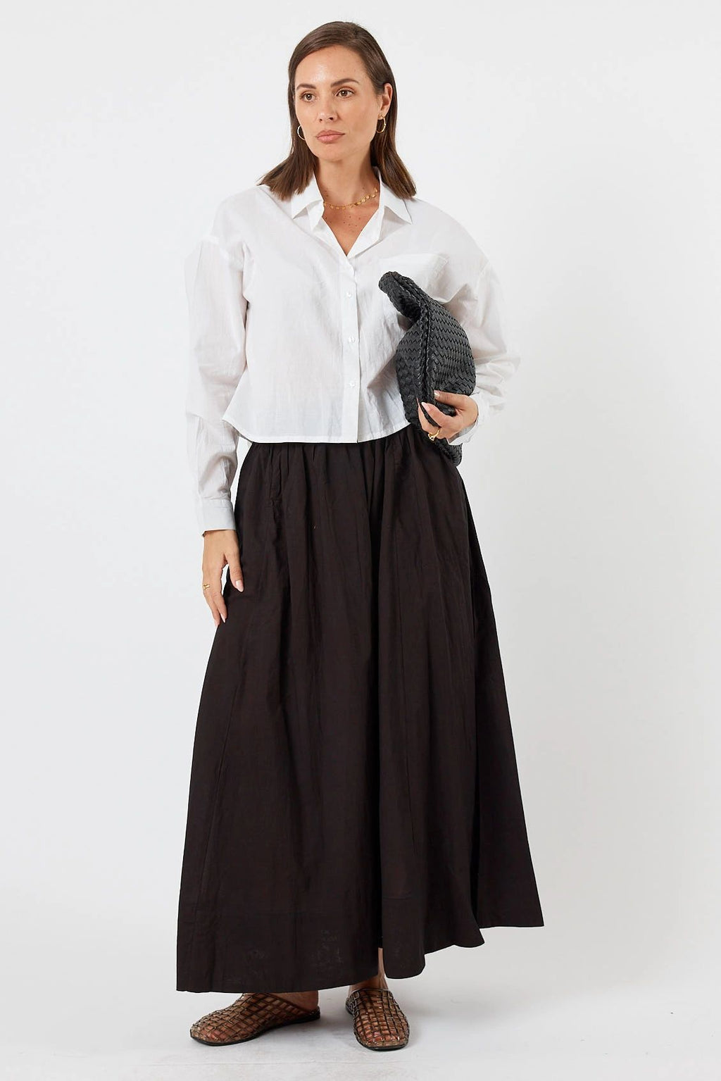 LulaLife Azure Black Skirt