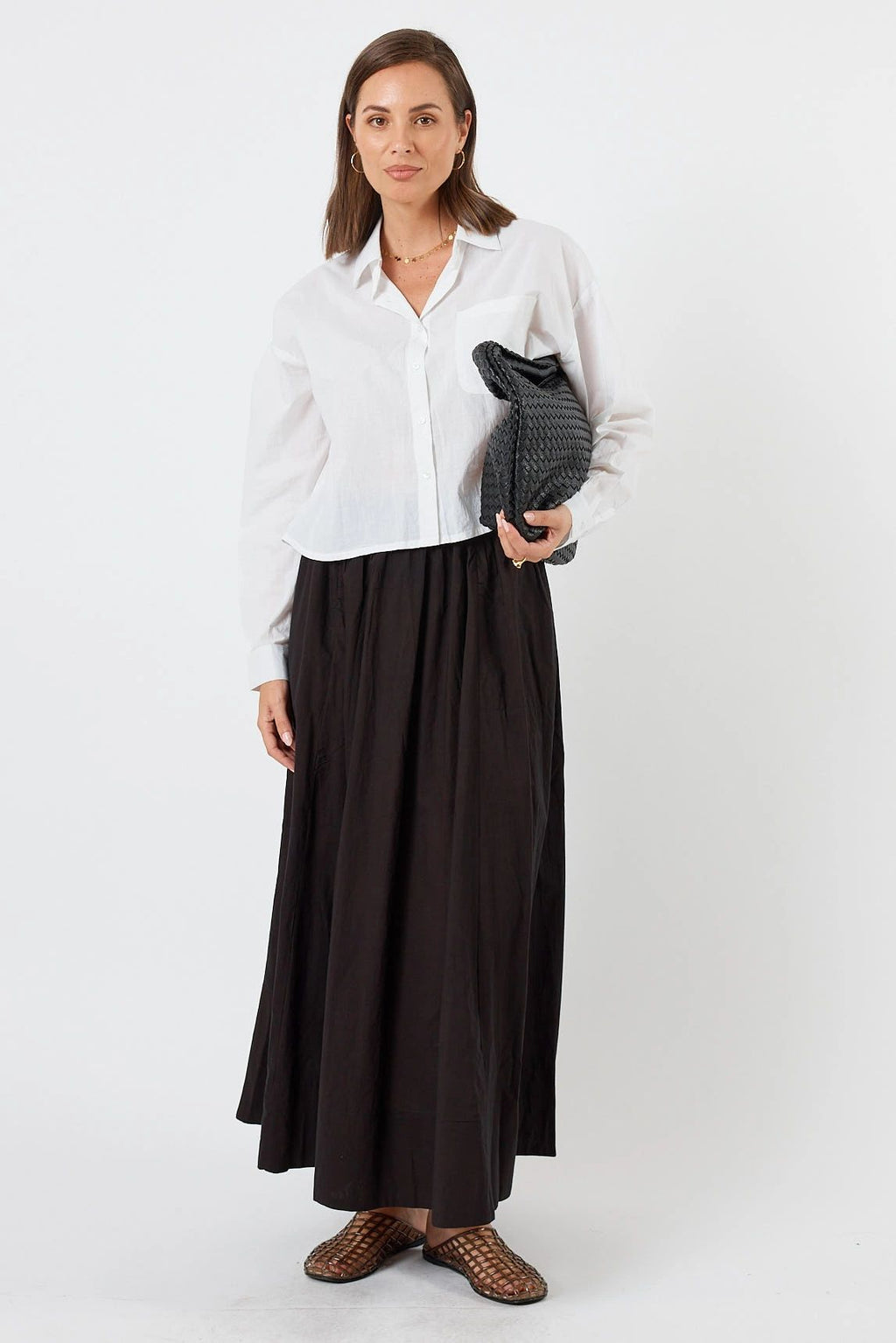 LulaLife Azure Black Skirt
