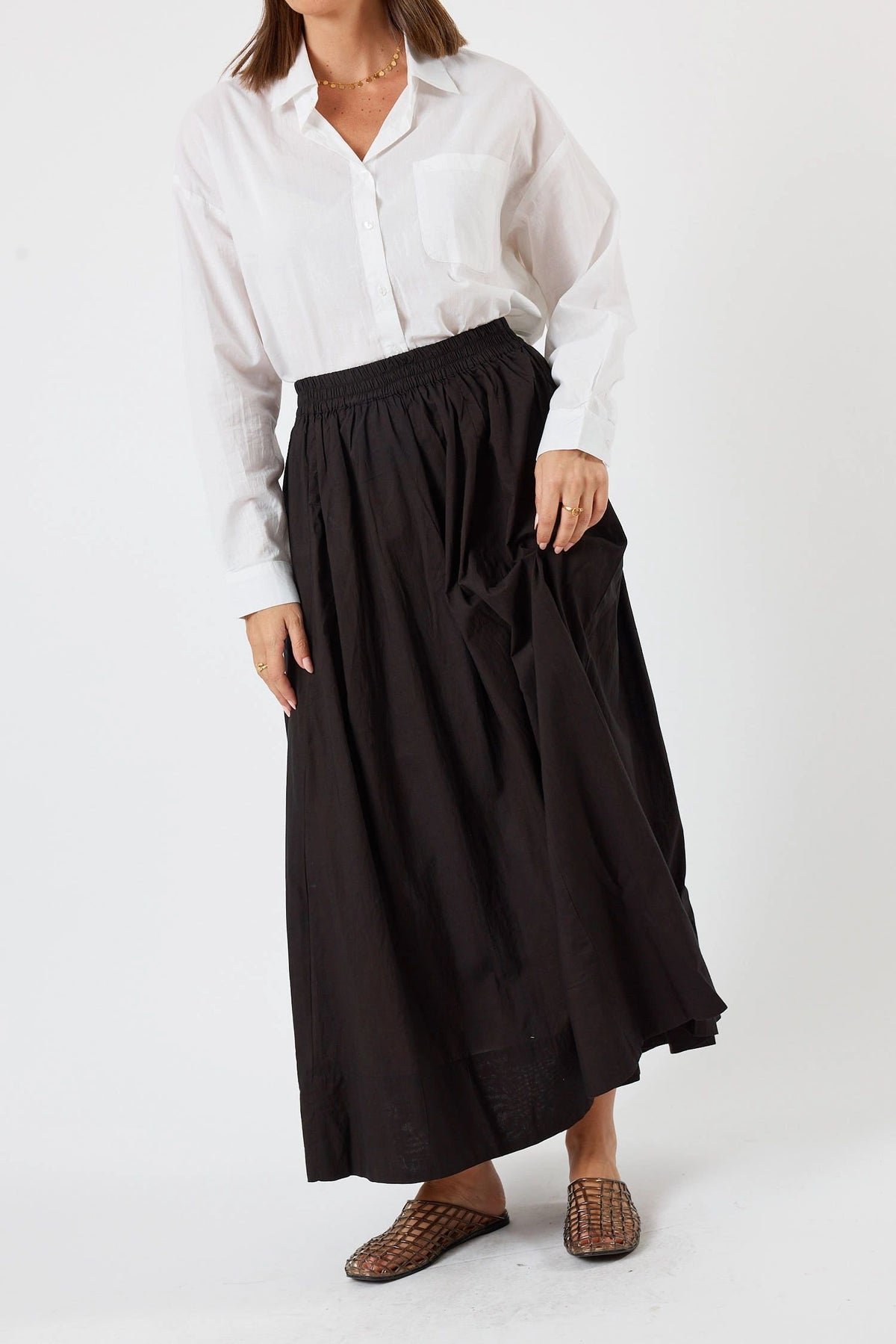 LulaLife Azure Black Skirt