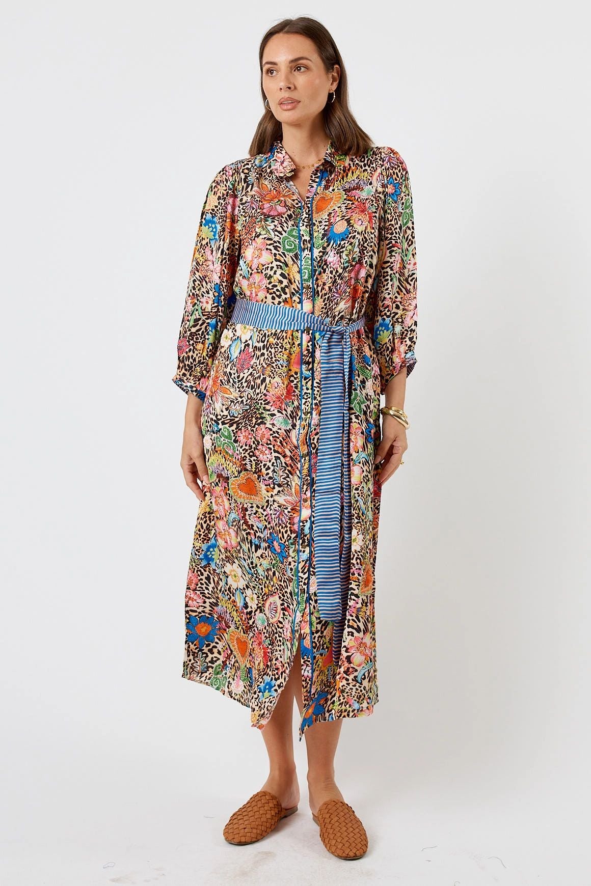 Lulasoul Eden Button Midi Dress Main image