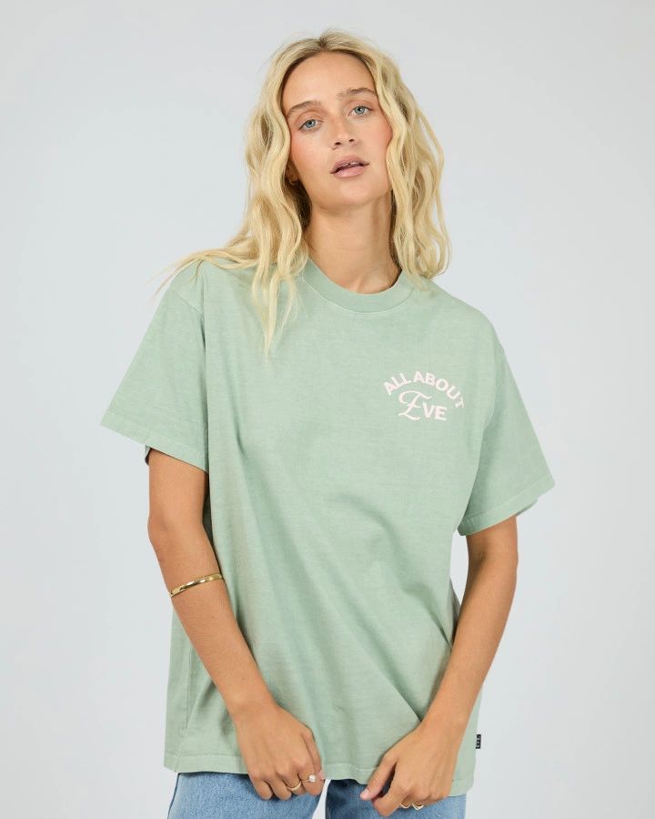 All About Eve Matcha Club Relaxed Tee Sage