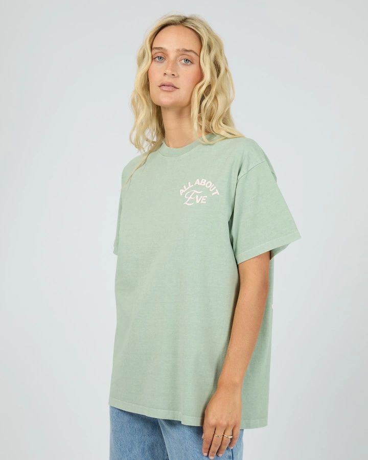 All About Eve Matcha Club Relaxed Tee Sage