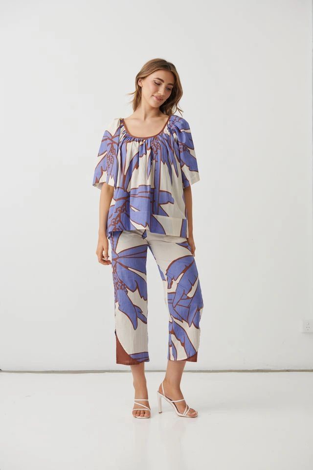 Lilac Palms Blouse